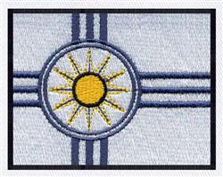 Mormon Flag - 4x4 sunflower detailed embroidery design for Patches for uniforms