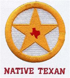 Native Texan - 4x4 star detailed machine embroidery design for Jacket Patches