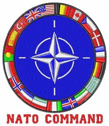 star detailed machine digital embroidery - NATO Command Seal perfect for Hats