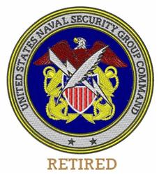 detailed bird machine embroidery pattern - Naval Security Group for Ceremonial Displays