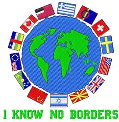 flag detailed machine digital embroidery - No Borders Flags perfect for Backpacks