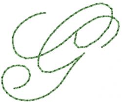 font quick stitch machine embroidery - Old Script Font G perfect for Baby Bibs