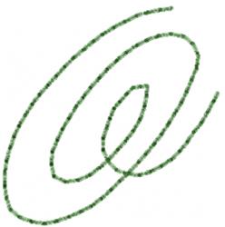 quick stitch font machine embroidery pattern - Old Script Font O for decorative pillow covers