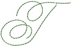quick stitch font machine embroidery pattern - Old Script Font T for reusable tote bags