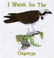 detailed bird machine embroidery pattern - Osprey perfect for patchwork quilt blocks