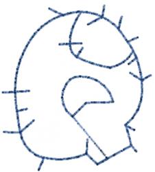 Patchwork Letter Q