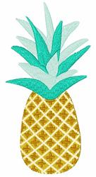 detailed leaf machine embroidery pattern - Pineapple for decorative pillow covers