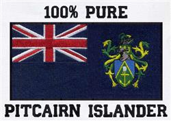 Pitcairn Islander - 5x7 islander detailed machine embroidery design for Flag Patches