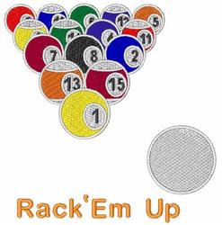 detailed ball machine embroidery pattern - Pool Balls perfect for Game Room Decor