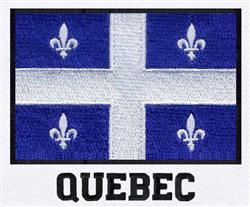 flag detailed machine embroidery - Quebec Flag perfect for decorative wall hangings
