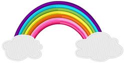 cloud beginner-friendly machine embroidery - Rainbow Clouds for reusable tote bags