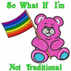 bear detailed machine embroidery - Rainbow Flag Bear for decorative pillow covers