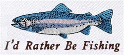 detailed trout machine embroidery pattern - Rainbow Trout perfect for Cooler Bags