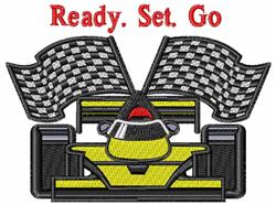 detailed set machine embroidery pattern - Ready Set Go for decorative pillow covers