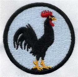 beginner-friendly easter star machine embroidery pattern - Rooster Logo for kitchen tea towels