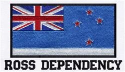 detailed star machine embroidery pattern - Ross Dependency Flag for kitchen tea towels