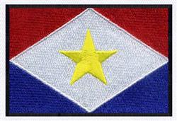 detailed star machine embroidery pattern - Saba Flag for Flag representations on fabric
