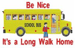 detailed school machine embroidery pattern - School Bus perfect for reusable tote bags