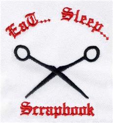 Scissors Scrapbooking - 4x4 scrapbooking beginner-friendly embroidery design for reusable tote bags