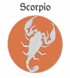 detailed halloween star machine embroidery pattern - Scorpio for reusable tote bags