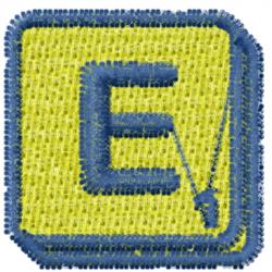 font quick stitch machine embroidery - Scrambled Font E for Tote Bag Customization