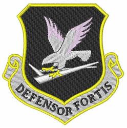 detailed bird machine embroidery pattern - Security Forces Seal perfect for Uniforms