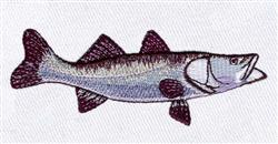 beginner-friendly snook machine embroidery pattern - Snook for decorative pillow covers