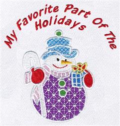 detailed christmas Santa Claus machine embroidery pattern - Snowman for festive table runners