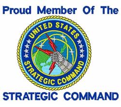 Strategic Command Member - 5x7 member detailed embroidery design for Uniform Accents