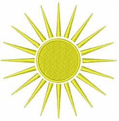 Stylized Sun - 4x4 sunflower beginner-friendly embroidery design for Jacket Fronts