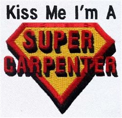 detailed carpenter machine embroidery pattern - Super Carpenter for kitchen aprons