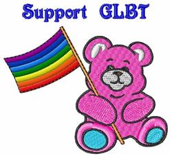Support GLBT - 5x7 bear detailed machine embroidery design perfect for T-Shirts