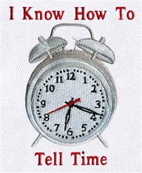 Tell Time - 5x7 time detailed machine machine embroidery design perfect for Hats