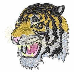 Tiger Head - 4x4 tiger detailed machine embroidery design for decorative pillow covers