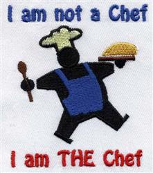 beginner-friendly chef machine embroidery pattern - Top Chef perfect for kitchen aprons