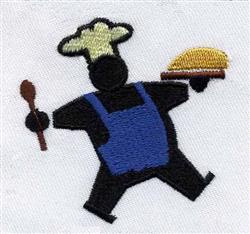 Top Chef - 4x4 chef beginner-friendly machine embroidery design for kitchen tea towels