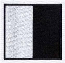 Two-color square design features a modern, minimalistic style with a left white half and a right black half.