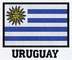 Uruguay - 4x4 uruguay detailed machine embroidery design perfect for reusable tote bags