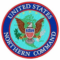 detailed bird machine embroidery pattern - U.S. Northern Command perfect for Uniforms