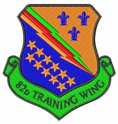 USAF Training Wing - 4x4 star detailed embroidery design for decorative pillow covers