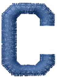 Varsity Regular Font C - 4x4 font quick stitch embroidery design for patchwork quilt blocks