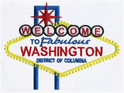 detailed washington, machine embroidery pattern - Washington, DC for reusable tote bags