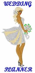 Wedding Planner - 5x7 planner detailed machine embroidery design for reusable tote bags