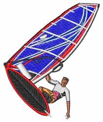 Windsurfer - 4x4 windsurfer detailed machine embroidery design for Surfboard Covers