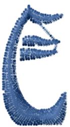 Windswept MF Font E - 4x4 font quick stitch embroidery design for patchwork quilt blocks