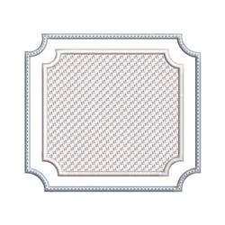 detailed frame machine embroidery pattern - Double Square Embossed Frame for kitchen aprons
