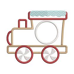 gingerbread man detailed machine embroidery - Gingerbread Train Monogram Frame for Seasonal Decor