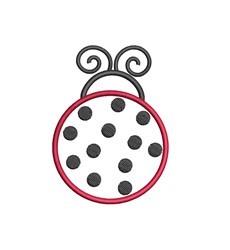 beginner-friendly bug machine embroidery pattern - Lady Bug for reusable tote bags
