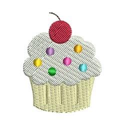 beginner-friendly cupcake machine embroidery pattern - Mini Cupcake for kitchen tea towels