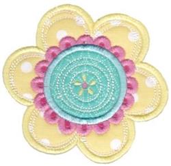 Cute Flower Applique Embroidery Design